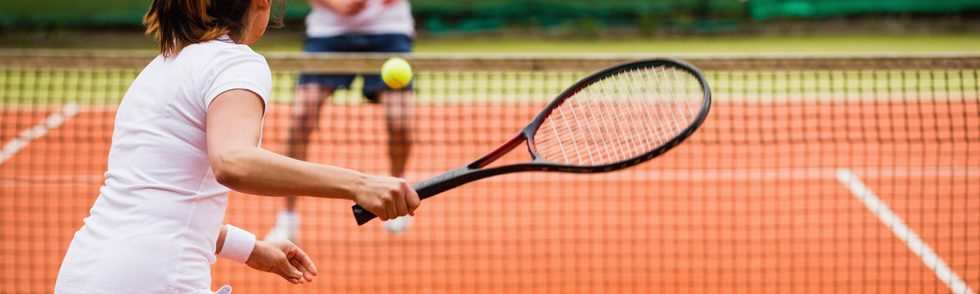Woman playing tennis