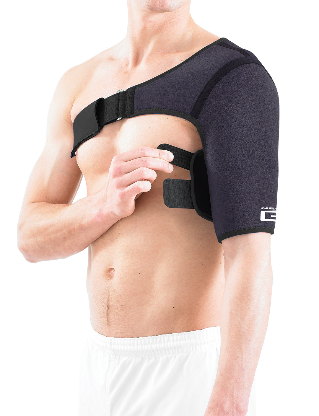EVS SB03BK-M Sports Shoulder Brace - Compression Injury Support (Small/Medium) - Neoprene