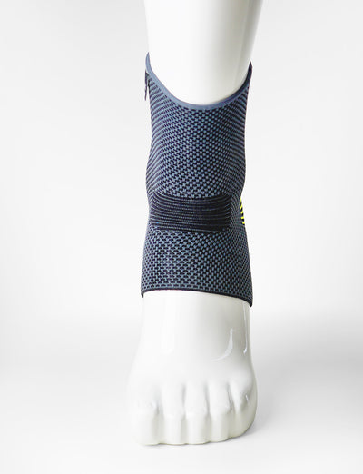 Foot mannequin wearing Neo G Active Plus Ankle Support front view