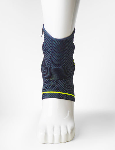Foot mannequin wearing Neo G Active Plus Ankle Support front view