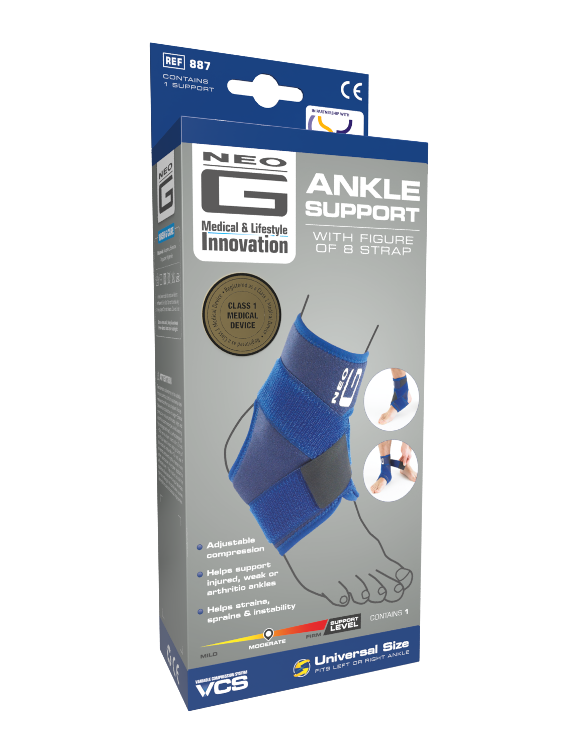 Ankle Support with Straps Neo G USA
