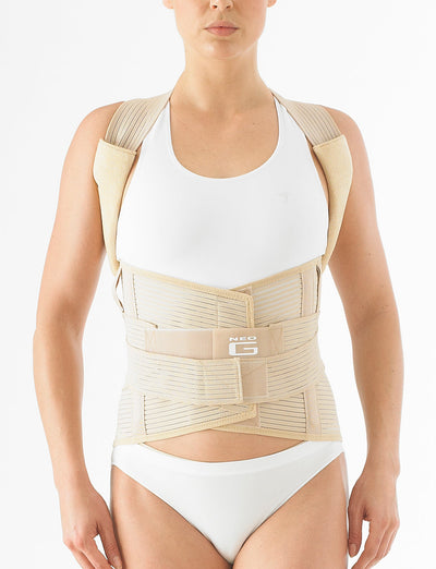 Woman wearing Neo G Dorsolumbar Support/Brace facing front