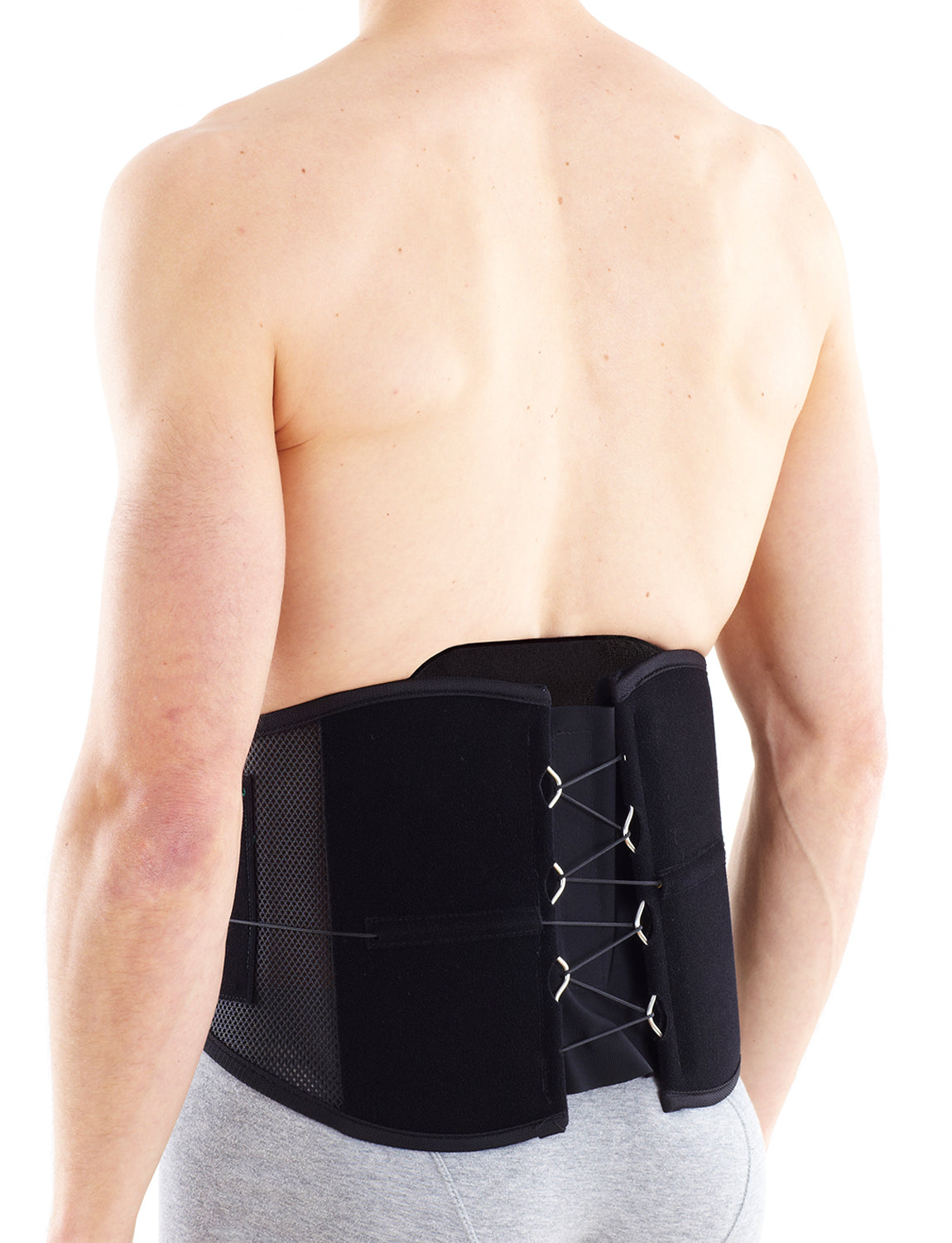 Man wearing Neo G Adjusta-Fit Back Brace facing back