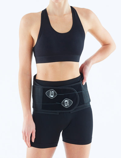 Woman wearing Neo G Adjusta-Fit Back Brace facing front