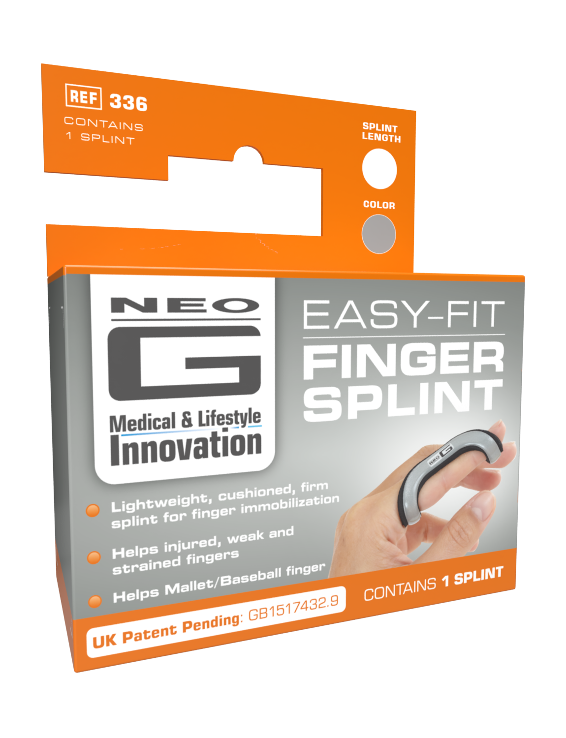Neo G Easy-Fit Finger Splint box