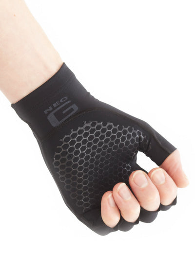 Hand wearing Comfort/Relief Arthritis Gloves with only the slimline Lifestyle gloves layer, palm up