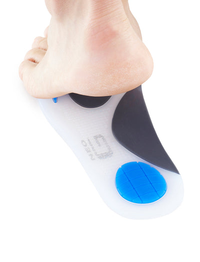 Foot with toes on Neo G NeoThotics Silicone Full Length Insoles facing back