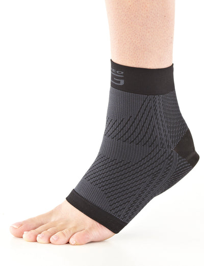 Foot wearing Neo G Plantar Fasciitis Everyday Support facing side