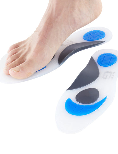Foot with toes on Neo G NeoThotics Silicone Full Length Insoles facing front