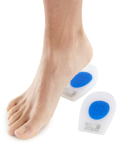 Foot above pair of Neo G NeoThotics Silicone Heel Cushions