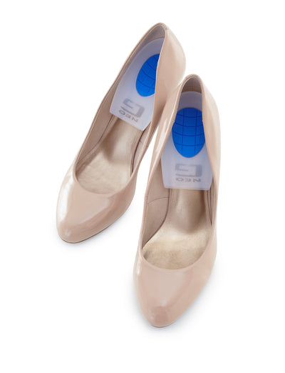 Neo G NeoThotics Silicone Heel Cushions inside a pair of heels