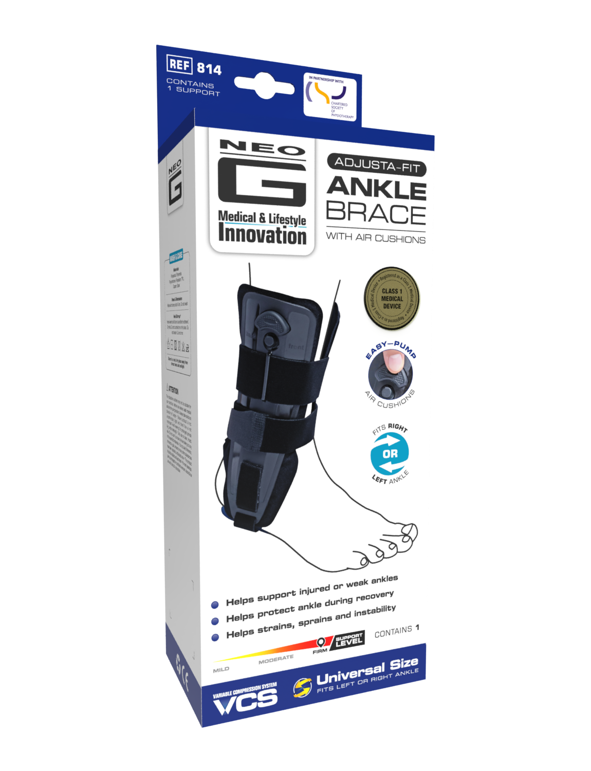 Adjusta-Fit Ankle Brace with Air Cushions