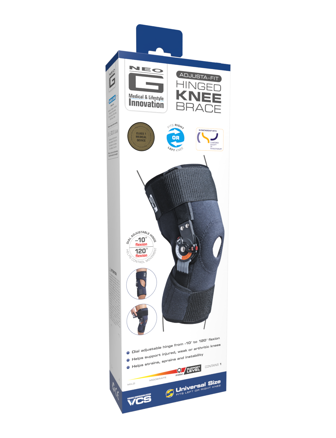 Hinged Knee Brace Adjustable Fit Neo G USA