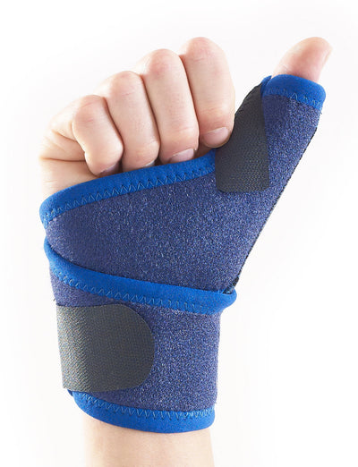 Hand wearing Neo G Thumb Brace palm up
