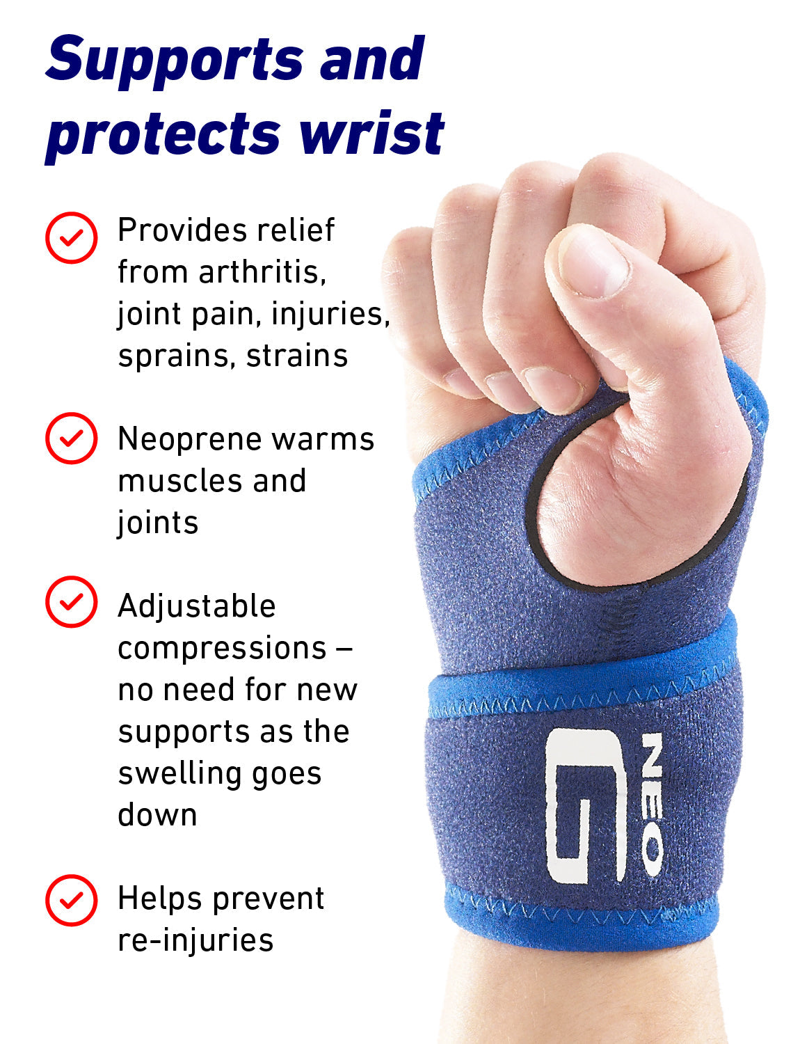 Adjustable Wrist Support, Adjustable, Provides Support & Compression to  Arthritic and Painful Wrist Joints