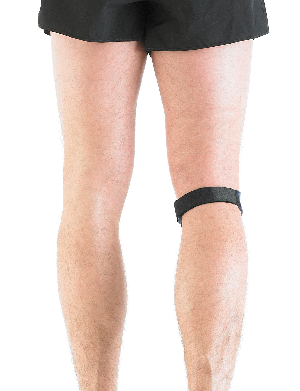 Man wearing Neo G Patella Band below knee, facing back