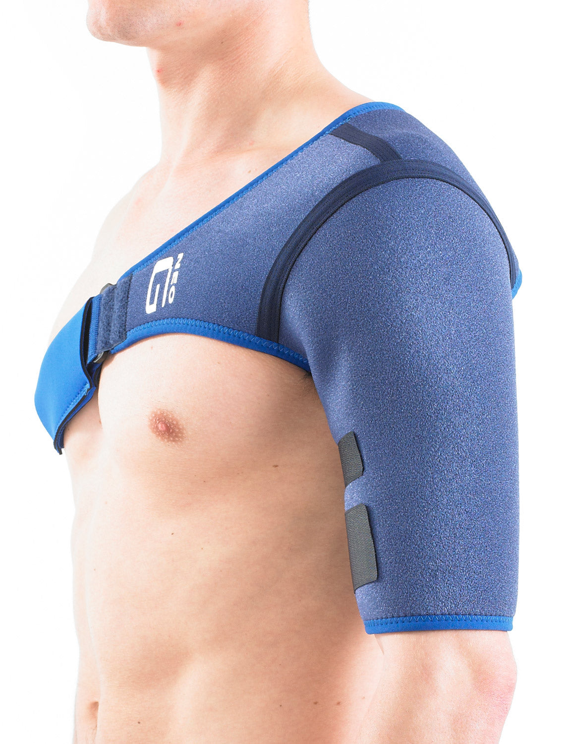 Man wearing Neo G Shoulder Support facing side