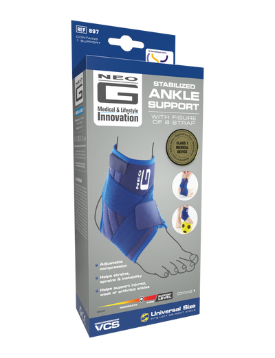 Stabilized Ankle Support with Figure of 8 Strap
