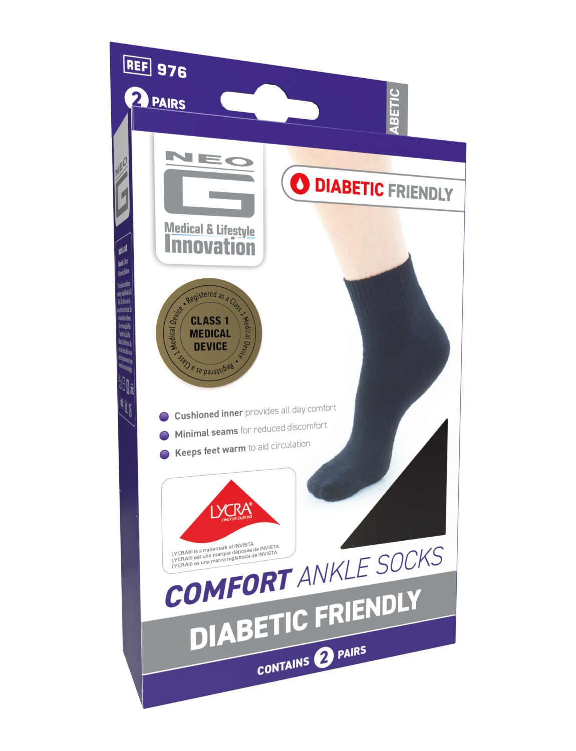 Neo G Comfort Socks Diabetic Friendly box
